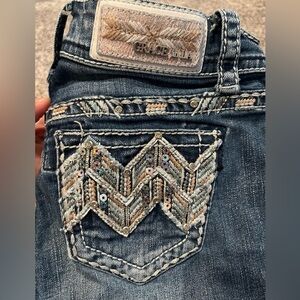 Chevron Bling Pocket Jeans